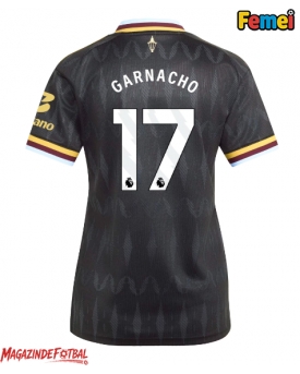 Aston Villa Alejandro Garnacho #17 Tricou Fotbal Replică 2026-27 Femei Deplasare